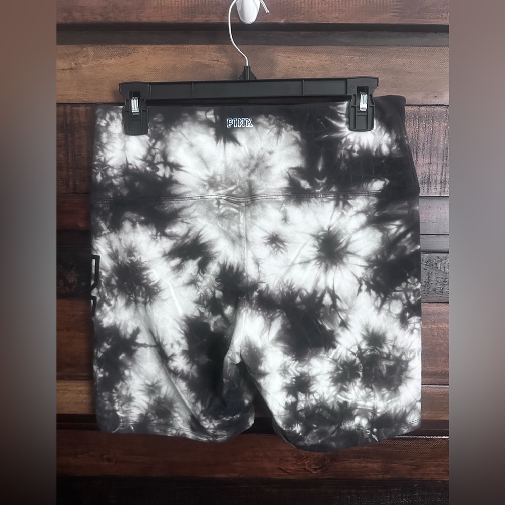 ✨NWT Pink Victorias Secret Black and White Tie-Dye Shorts✨ - Picture 2 of 3